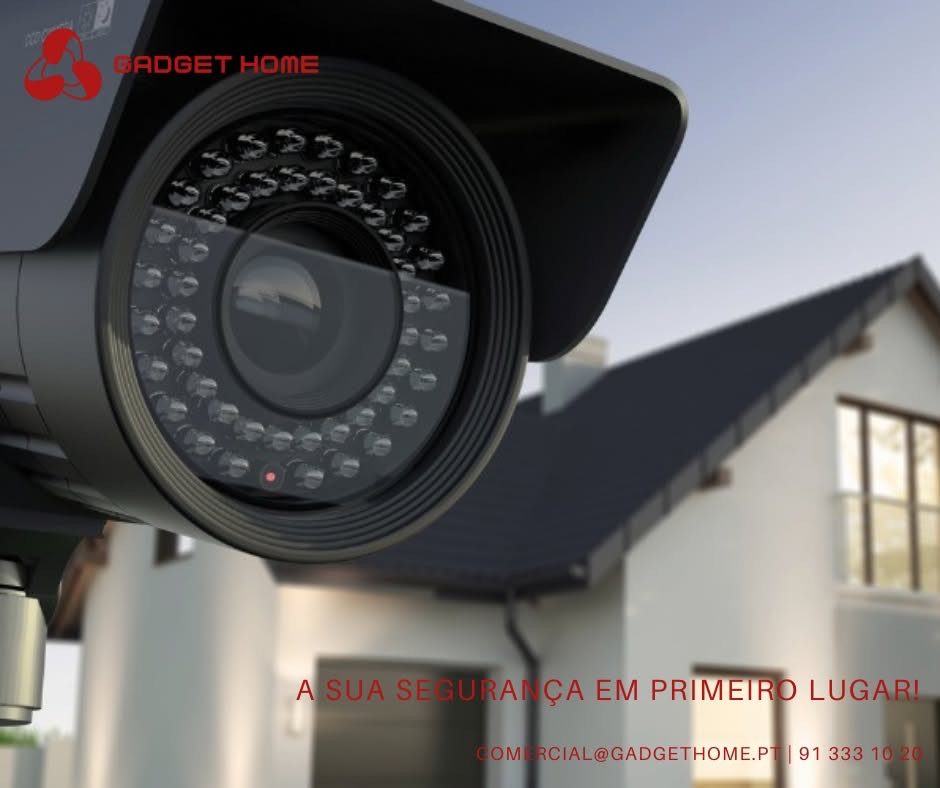Videovigilância em instalação residencial.